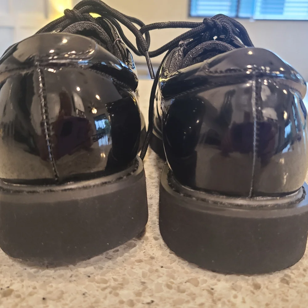 Tact Squad Hi-Gloss Uniform Oxford Shoe (S200) sz 5.5 men's/youth Black